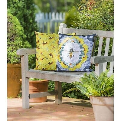 Evergreen Interchangeable Throw Pillow Covers, Colour: Honey Bee and Flowers