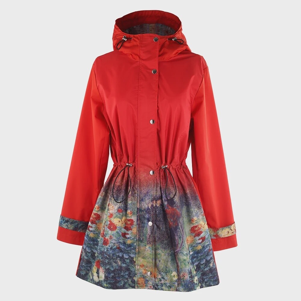 Artist Inspired Raincoats, Colour: Le Jardin rue Cortot a Montmar, Size: Large