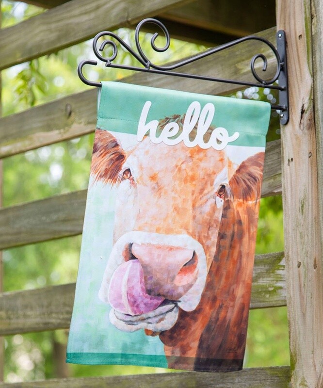 Evergreen Cow Double Sided Garden Flags