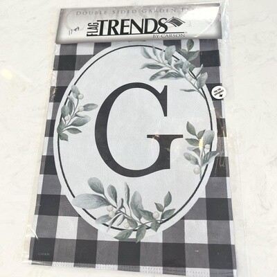Initial Double Sided Garden Flags
