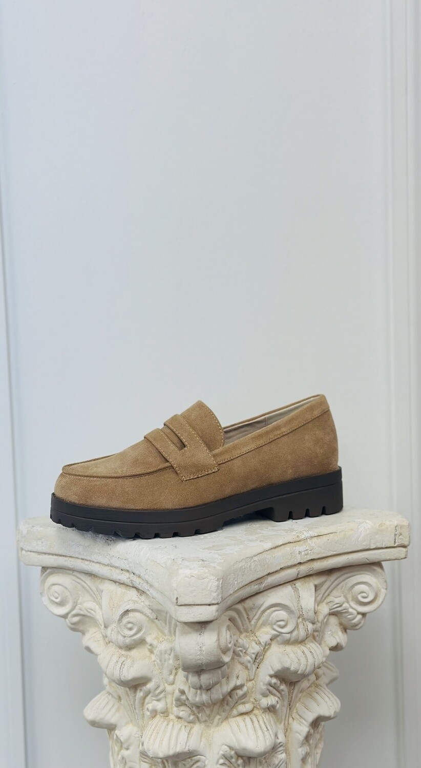 Corkys Hey Girl Inspo Suede Slip on Platform Loafers