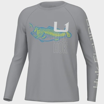 HUK Youth Pursuit Bass Solar Long Sleeve