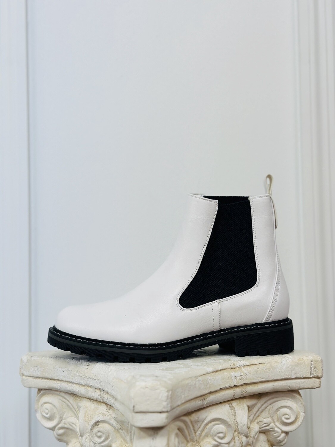 Corkys Boutique To Be Honest White Combat Boot
