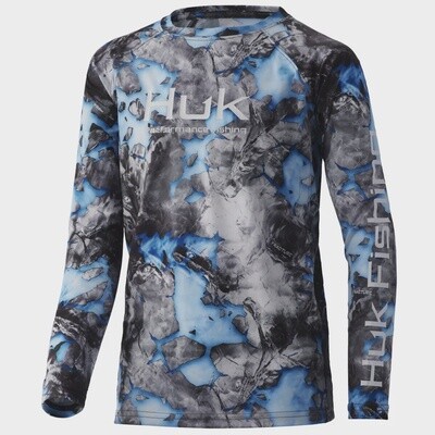 Huk Youth Mossy Oak Fracture Pursuit Long Sleeve