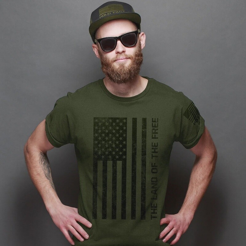 Hold Fast Freedom Flag Mens T-Shirt