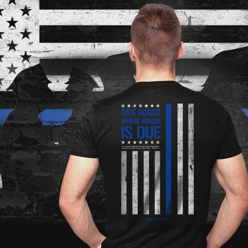 Hold Fast Back The Blue  Mens T-Shirt