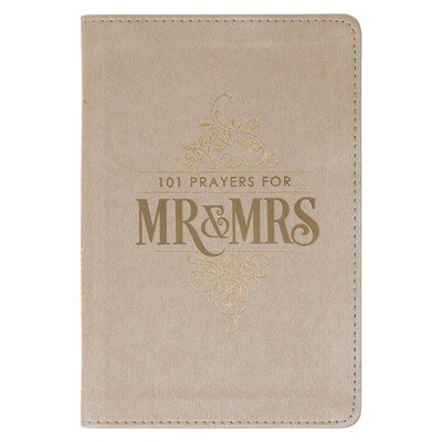 Christian Art Gifts 101 Prayers for Mr. & Mrs. Faux Leather Book