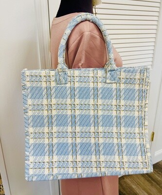 Blue and White Bag