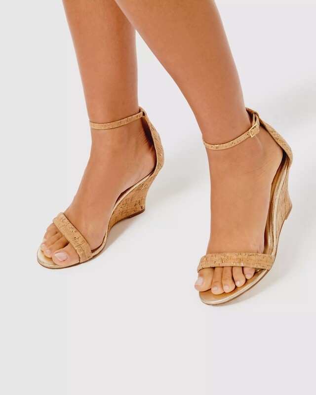 Lilly Pulitzer Gold Metallic Jenna Wedge