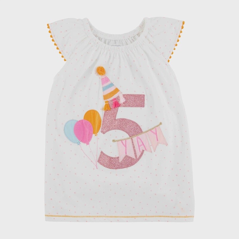 Mud Pie Girls 5th Birthday Tunic