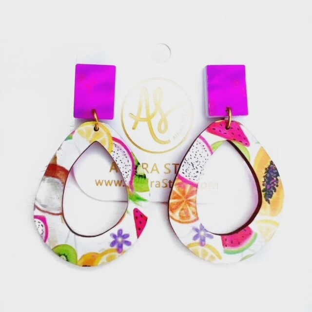 Audra Style Miranda Dangle, Phrase: Tropical Fruit White