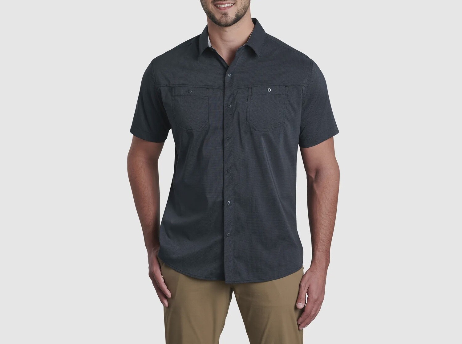 Kuhl Men&#39;s Stealth Short Sleeve Shirt, Size: Medium, Colour: Blackout