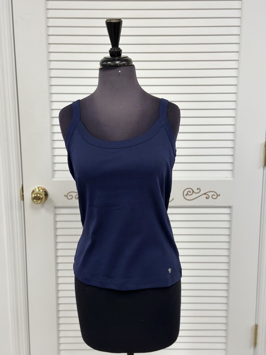 Marble Fashion Tank Tops, Size: Small, Colour: Navy