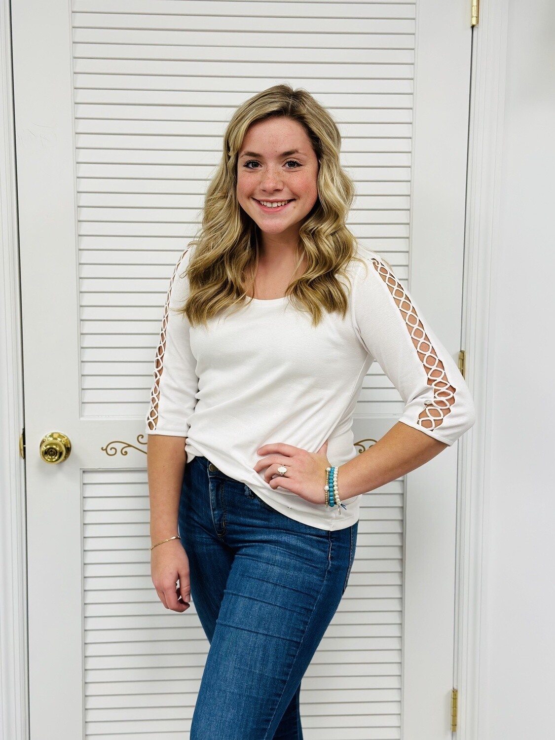 Marble Fashions Fashionable Open  Sleeve Top