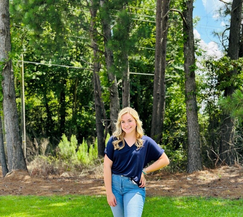 Marble Fashions Navy V-Neck Top