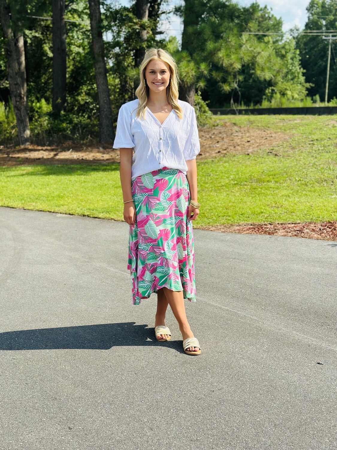 Marble Fashions Palm Leaves Skirt