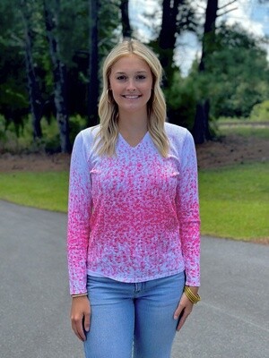 Marble Fashions Pink Splashed Top