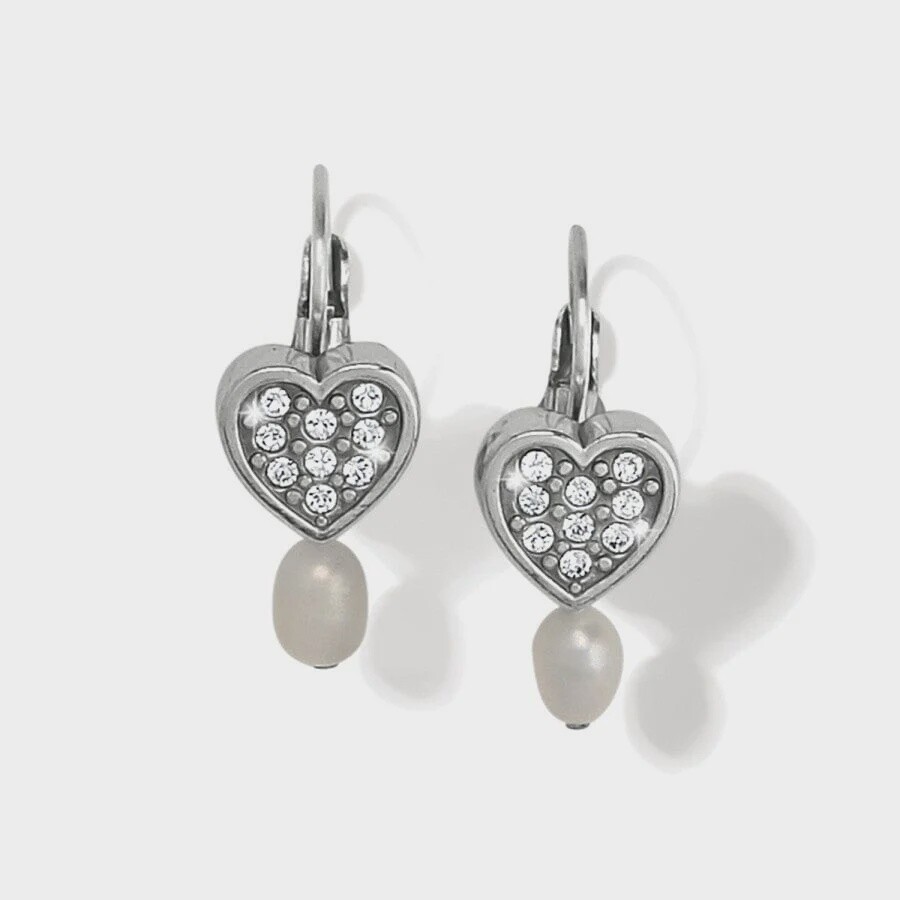 Brighton Meridian Zenith Heart Pearl Leverback Earring