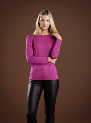 Marble Fashions Pink Crew Neck Top
