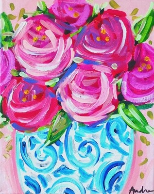 Audra Style Roses in Ginger Jar Print 8x10