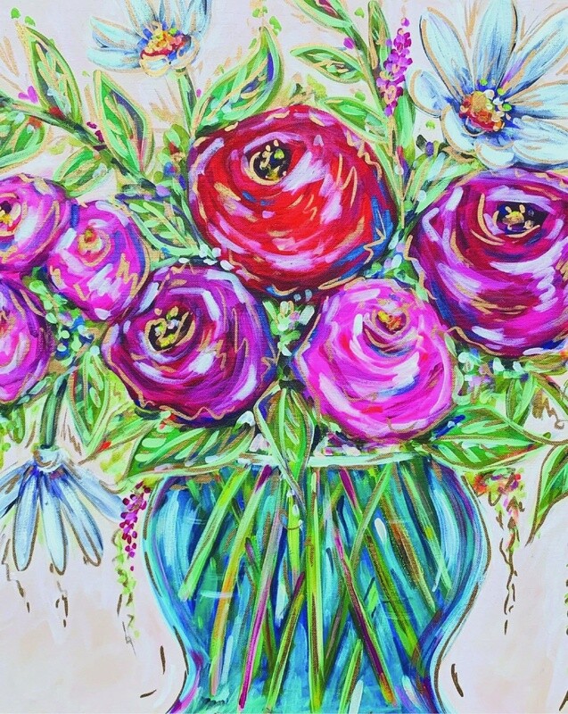 Audra Style Clear Vase Bouquet Print 11x14
