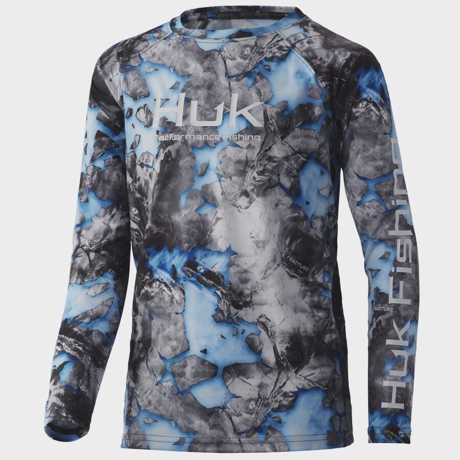 Huk Men&#39;s Mossy Oak Fracture Long Sleeve