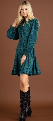 Marble Fashions Fit and Flare Leopard Dress