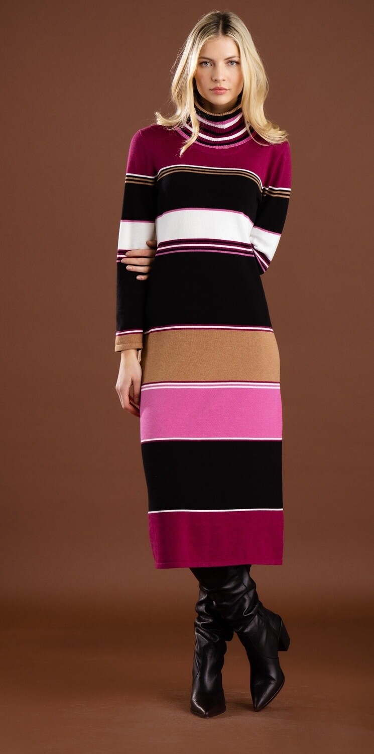 Marble Fashions Striped Sweater Dress