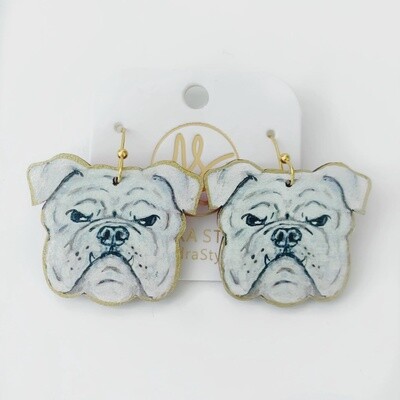 Audra Style Bulldog Dangle Earrings