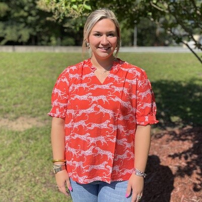 Michelle McDowell Wild Hearts Coral Marie Top