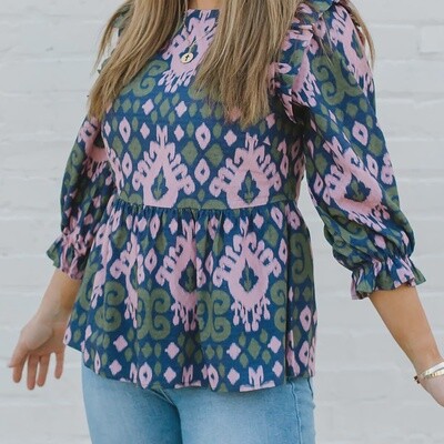Michelle McDowell Fringe with Benefits Blush Mills Top