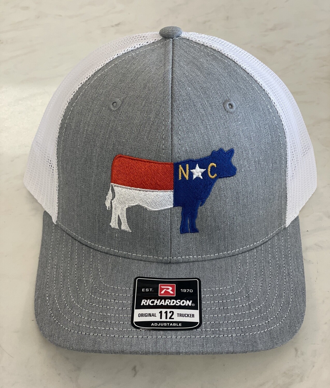Richardson NC Cow Hat - Heather Gray/NC Flag