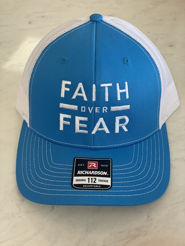 Richardson Faith Over Fear Hat - Sky Blue/White