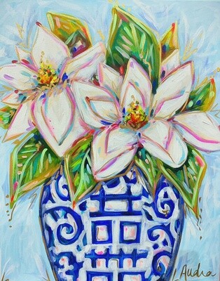 Audra Style Magnolia in Ginger Jar Print 11x14