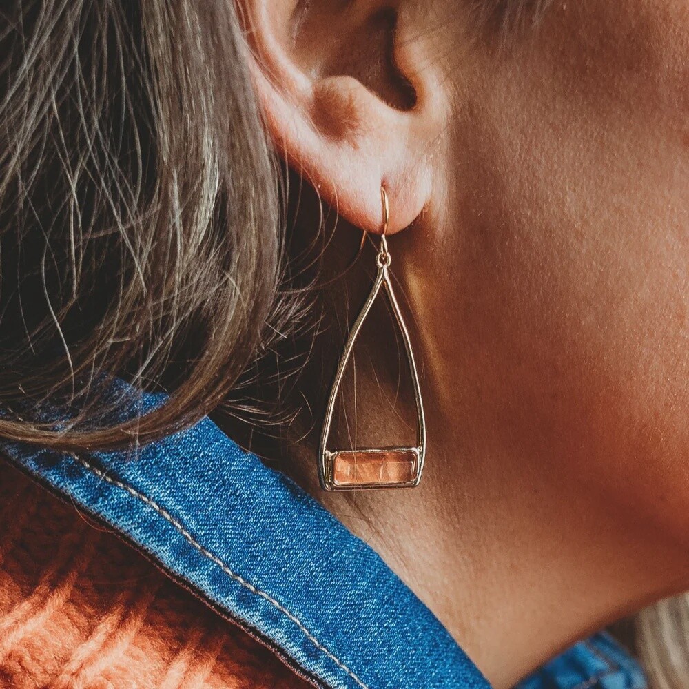 Leslie Curtis Sutton Gold/Orange Earrings