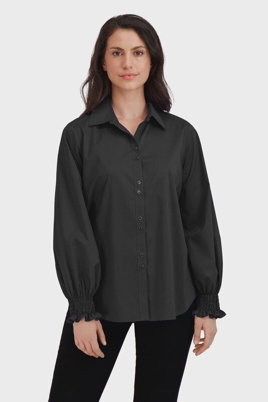 Foxcroft Olivia Stretch No Iron Shirt - Black