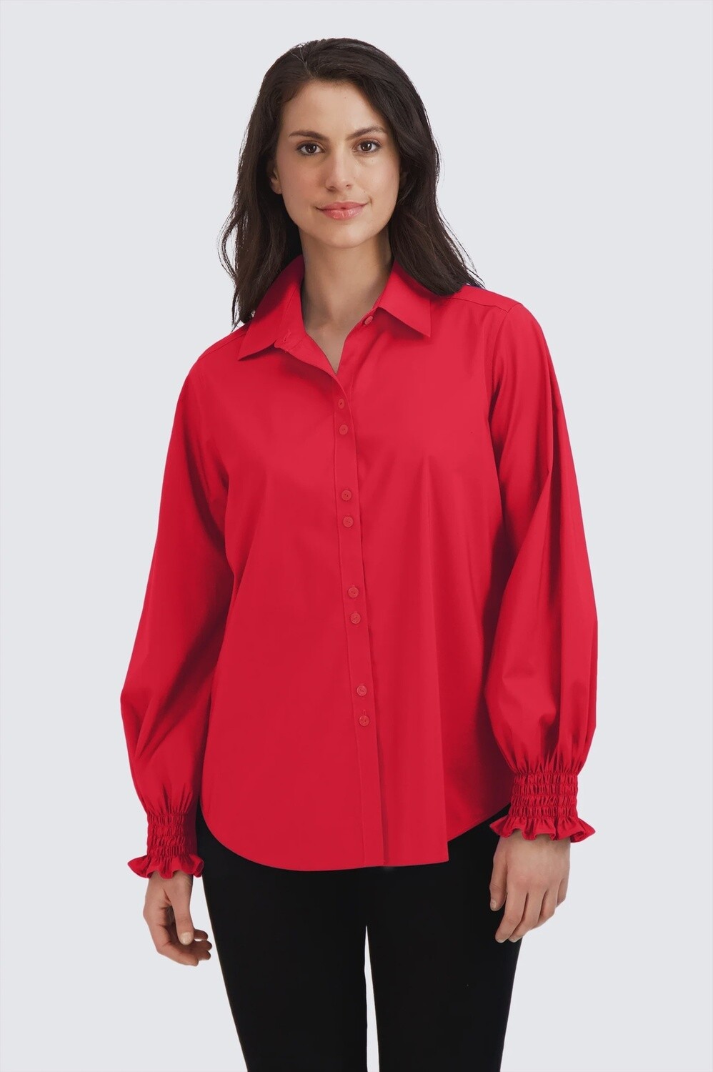 Foxcroft Olivia Stretch No Iron Shirt - Simply Red