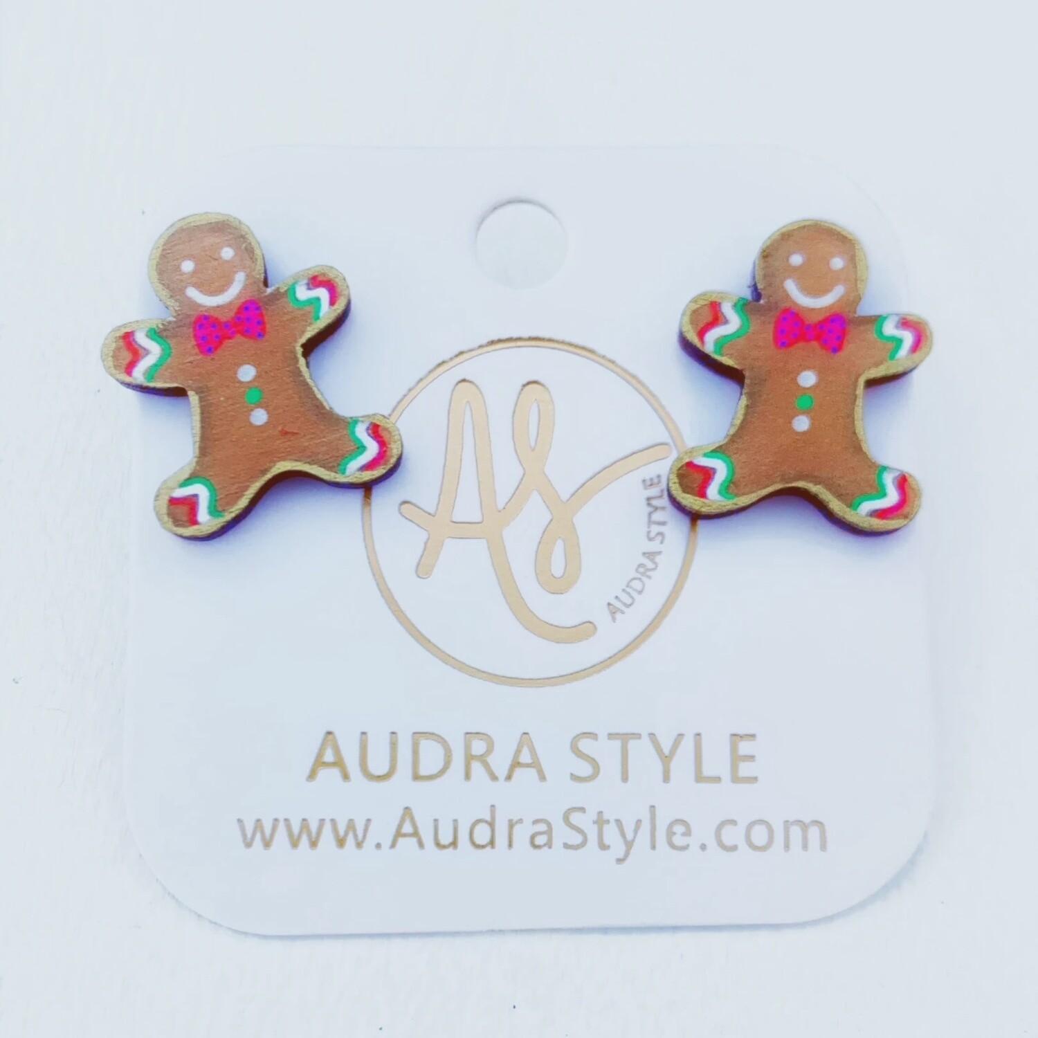 Audra Style Gingerbread Man Stud Earrings
