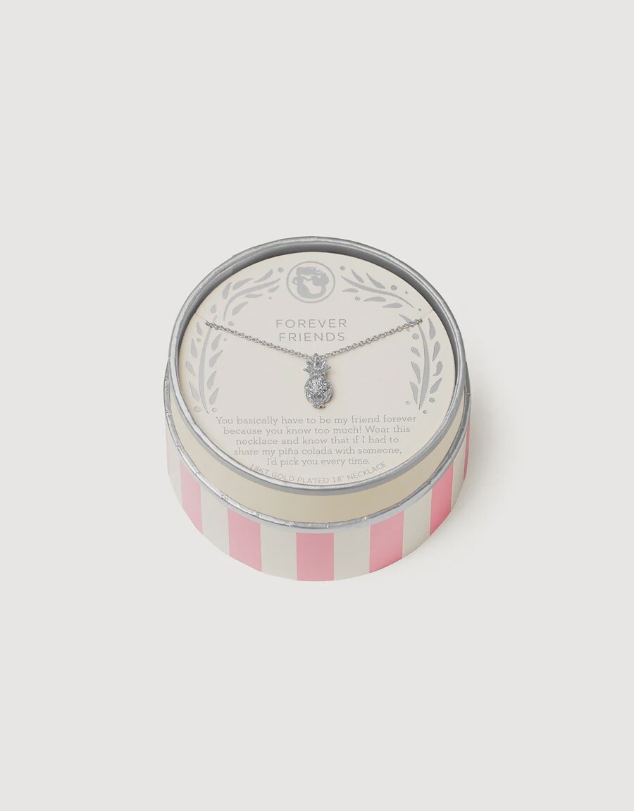 Spartina 449 Sea La Vie Celebrate Necklace Forever Friends, Colour: Silver