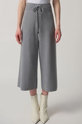 Joseph Ribkoff Grey Melange Sweater Knit Culotte Pants