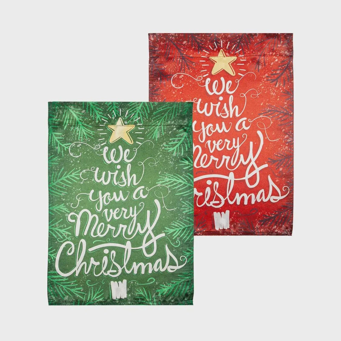 Evergreen We Wish You A Merry Christmas House Flag