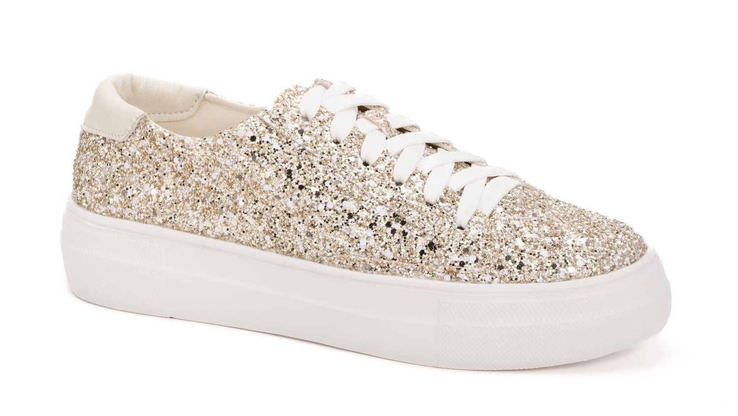 Corkys Glaring Gold Chunky Glitter Sneakers