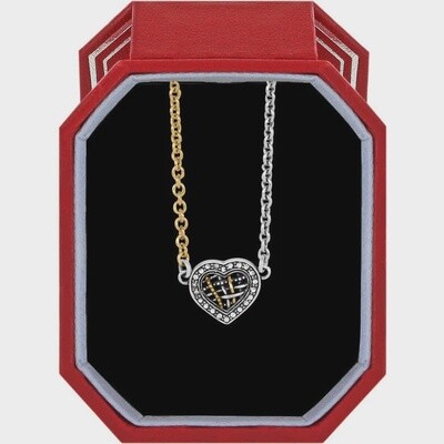 Brighton Neptune&#39;s Ring Woven Petite Heart Necklace