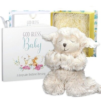 Tickle and Main Baby Praying Musical Lamb and Prayer Book Gift Set