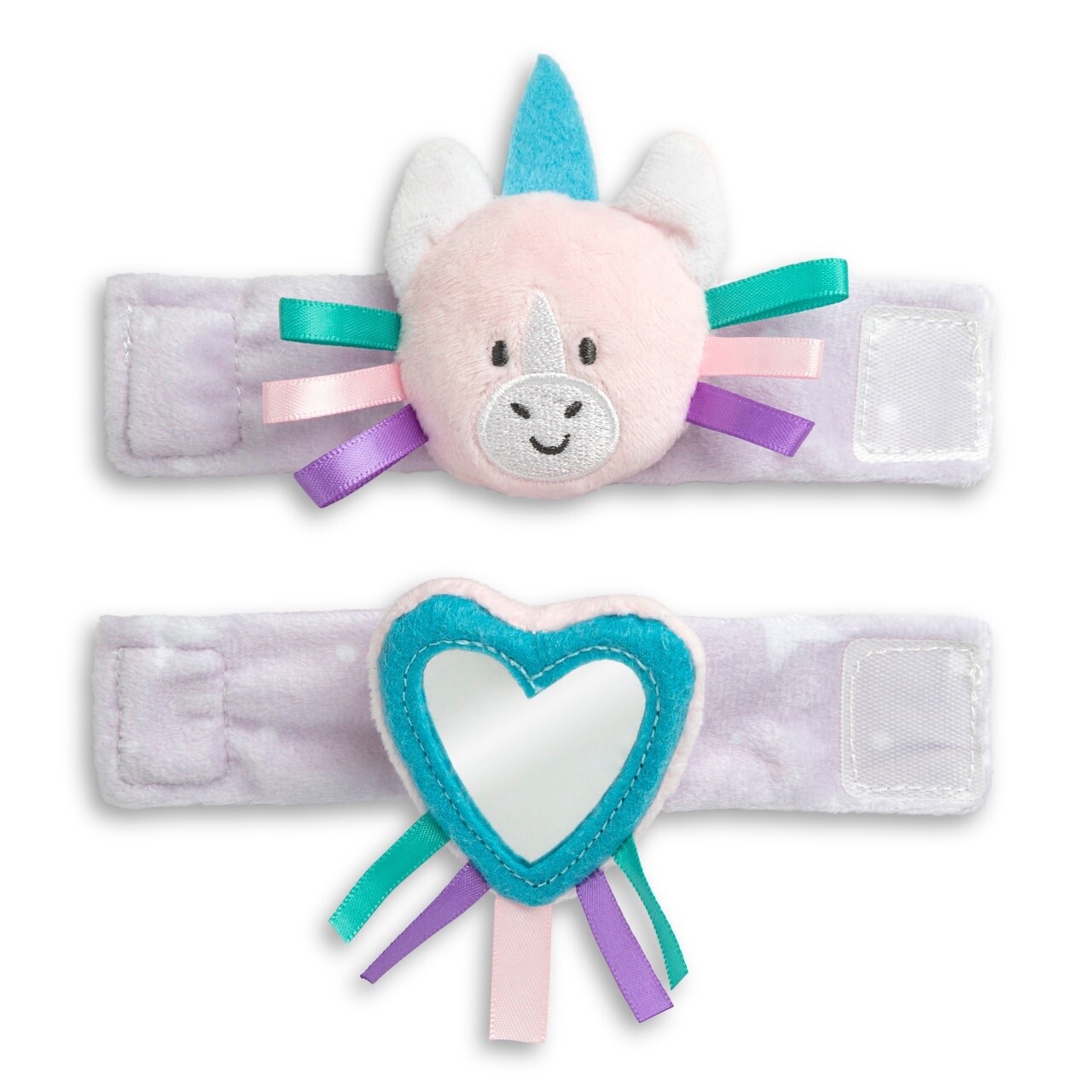Demdaco Wrist Rattle and Mirror Set-Unicorn