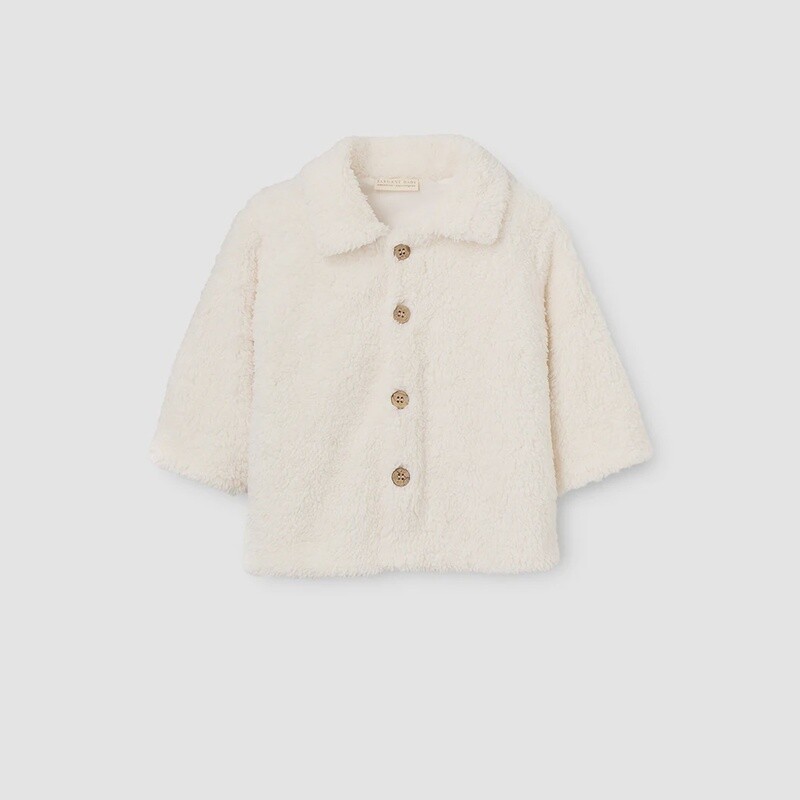 Elegant Baby Whisper White Sherpa Teddy Coat