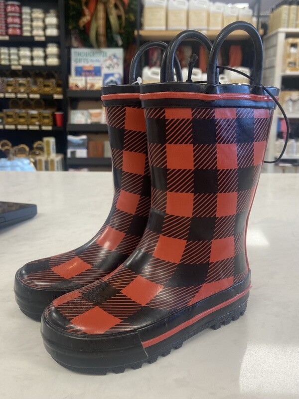 Cartwheels by Charlie Paige Plaid Rain Boots