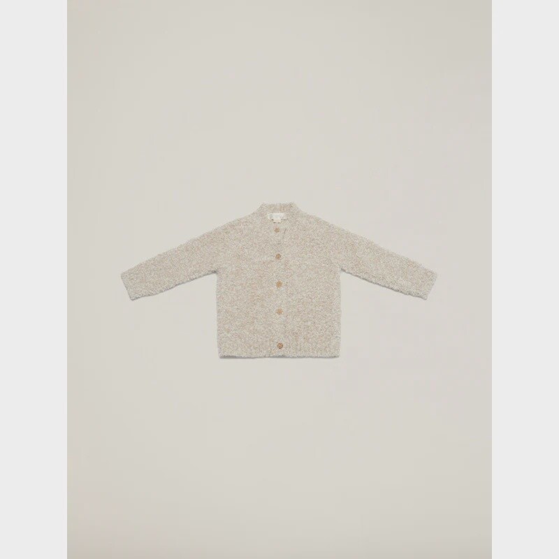 CozyChic Infant Heathered Cardigan-Stone/White