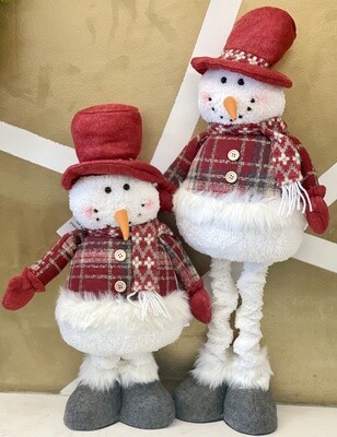 Plush Snowman Christmas Decor - Adjustable