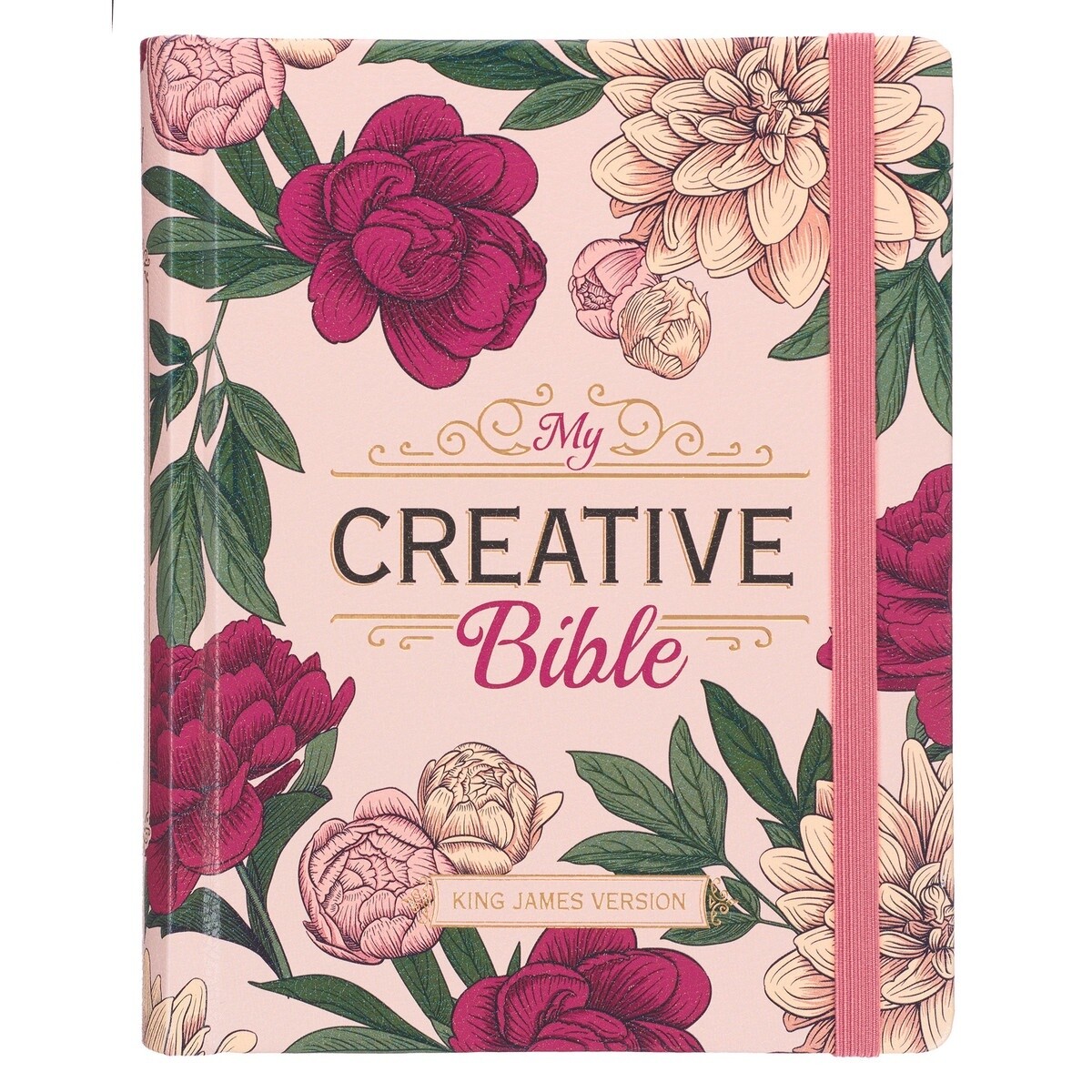 Rose-pink Floral Hardcover KJV My Creative Bible